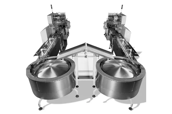 Automatic Flow Wrapper with Dual Bowl Feeder